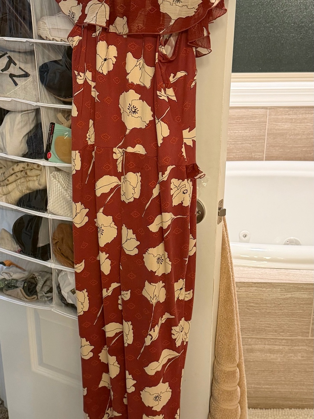 Red Floral Ruffle jumper - Picture 4 of 4